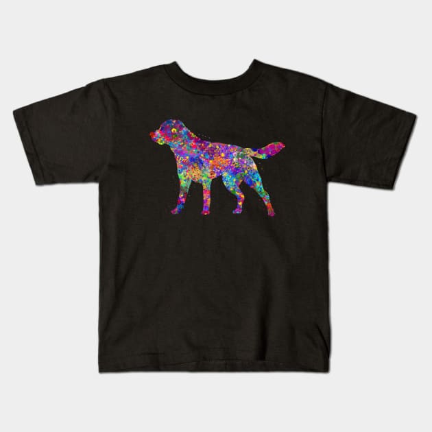 Labrador dog Kids T-Shirt by Yahya Art